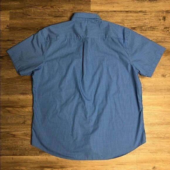 Van Heusen Blue Short Sleeve Travel Shirt Sz XXL - Picture 2 of 5